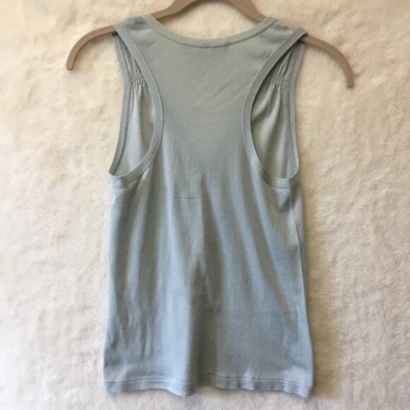 Emerson Light Blue V-Neck w/ Button Tank Top - Picture 6 of 10